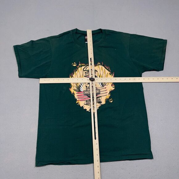Vintage Harley Davidson Shirt Large Caribbean Ride On Graphic T Shirt Green 2007 - Picture 4 of 10
